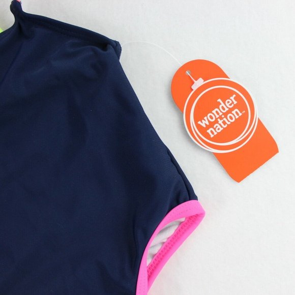 Wonder Nation One Piece Swimsuit Baby Girl 12M - Picture 3 of 7